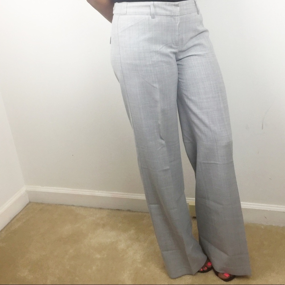 Express Gray Editor Wide Leg Dress Pant